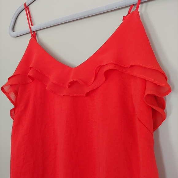 Mossimo Red Ruffle Shirt Size XS - Picture 4 of 11